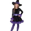 Spirit Halloween Kids Purple Shredded Witch Costume