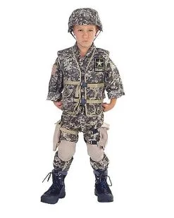 Spirit Halloween Kids Geared US Army Costume