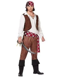 Spirit Halloween Adult Shipwreck Pirate Costume