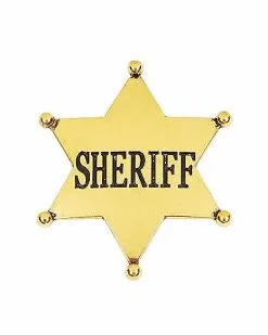 Spirit Halloween Western Sheriff Gold Badge