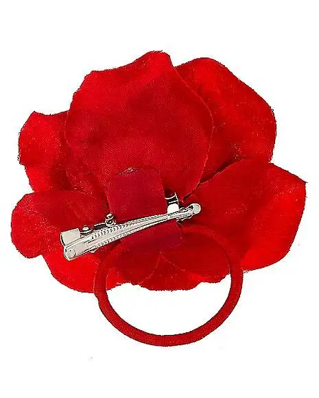 Spirit Halloween Day Of The Dead Red Rose Hair Accessory - Image 2