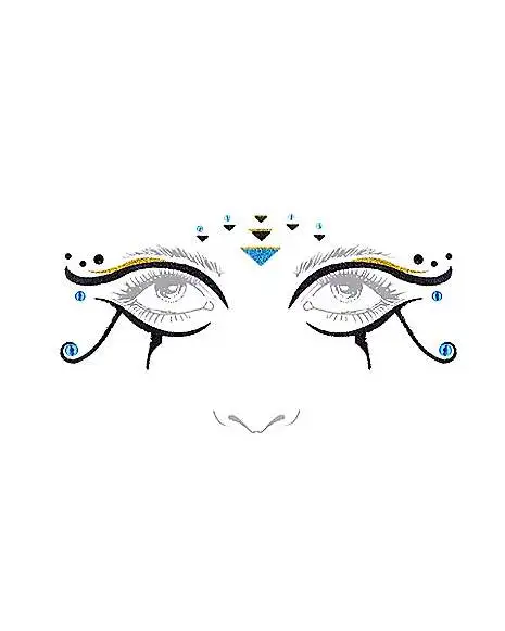 Spirit Halloween Egyptian Cleo Face Decal