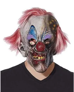 Spirit Halloween Crispy Zombie Clown Full Mask