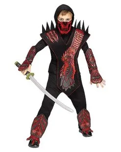 Spirit Halloween Kids Skull Dragon Ninja Costume
