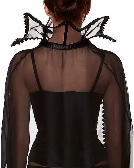 Spirit Halloween Adult Sheer Vampire Cape - Image 4