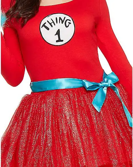 Spirit Halloween Adult Thing Tutu Dress Costume - Dr. Seuss - Image 2