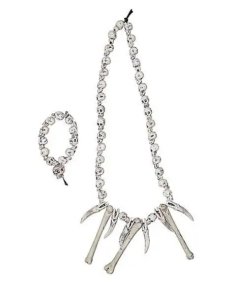 Spirit Halloween Skull Bone Jewelry Set - Image 2