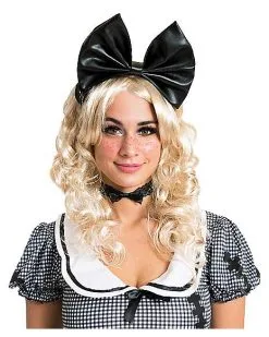 Spirit Halloween Black Doll Bow Headband