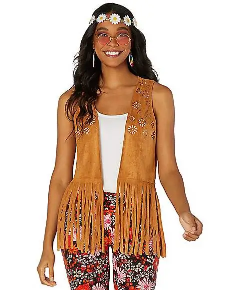 Spirit Halloween Fringed Hippie Vest
