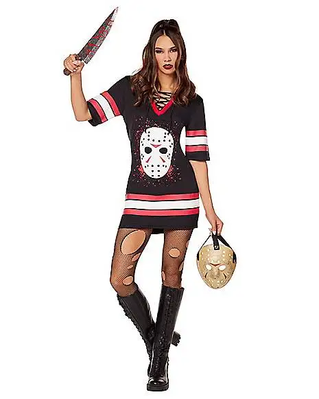 Spirit Halloween Adult Jason Voorhees Hockey Dress – Friday The 13th - Image 2
