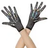 Spirit Halloween Holographic Skeleton Fishnet Gloves
