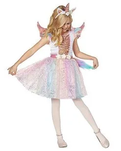 Spirit Halloween Kids Rosy Unicorn Costume