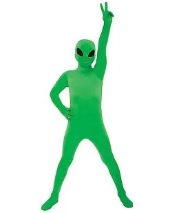 Spirit Halloween Kids Green Alien Skin Suit Costume