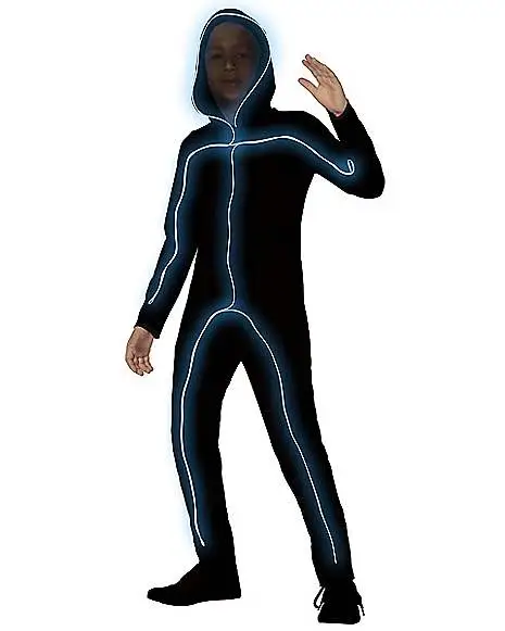 Spirit Halloween Kids Light Up EL Wire Stick Figure Costume