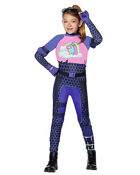 Spirit Halloween Girls Brite Bomber Costume - Fortnite