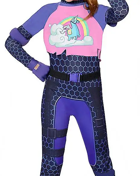 Spirit Halloween Girls Brite Bomber Costume - Fortnite - Image 3