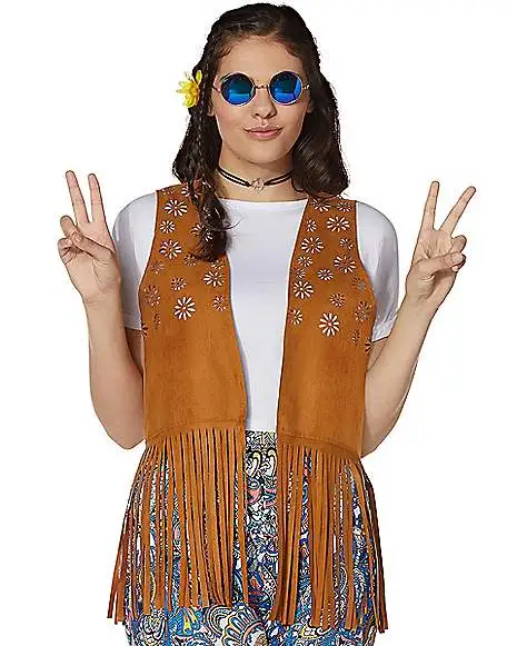 Spirit Halloween Fringed Hippie Vest - Image 4