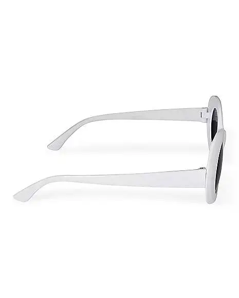 Spirit Halloween '60s White Sunglasses - Image 2