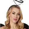Spirit Halloween Black Sequin Fallen Angel Halo