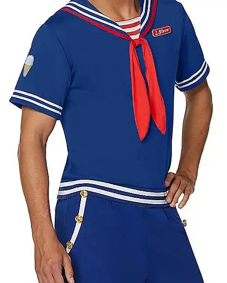 Spirit Halloween Adult Steve Scoops Ahoy Costume - Stranger Things - Image 2