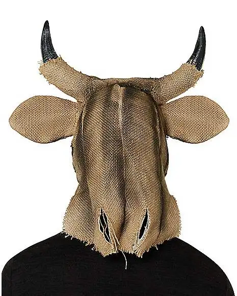 Spirit Halloween Moving Mouth Bull Scarecrow Full Mask - Image 3