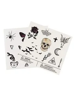 Spirit Halloween Gothic Temporary Tattoos