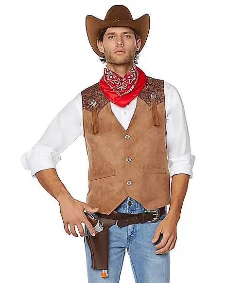 Spirit Halloween Adult Western Cowboy Plus Size Costume Kit - Image 3
