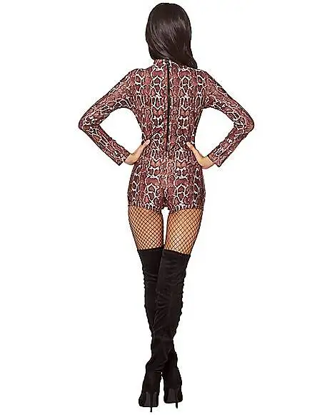 Spirit Halloween Adult Snakeskin Romper - Image 2