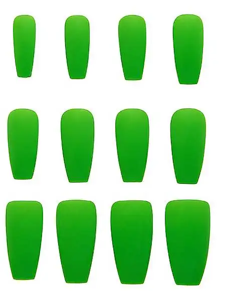 Spirit Halloween '80s Green Press On Nails