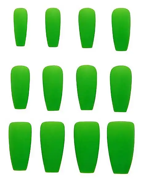 Spirit Halloween '80s Green Press On Nails - Image 2