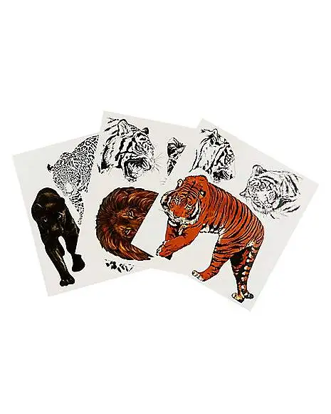 Spirit Halloween Big Cat Temporary Tattoos