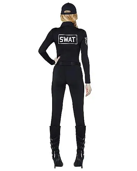 Spirit Halloween Adult Swat Catsuit Plus Size Costume - Image 2