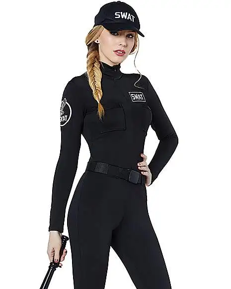 Spirit Halloween Adult Swat Catsuit Plus Size Costume - Image 3