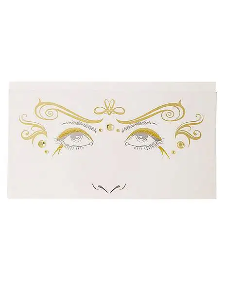 Spirit Halloween Gold Roman Face Decals