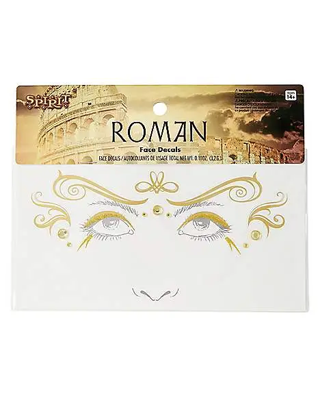 Spirit Halloween Gold Roman Face Decals - Image 3