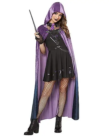 Spirit Halloween Kids Coven Academy Hooded Cloak - Deluxe