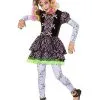 Spirit Halloween Kids Neon Broken Doll Costume