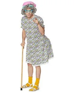 Spirit Halloween Adult Grandma Flower Dress Costume