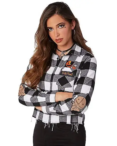 Spirit Halloween Adult Flannel Shirt - Trick 'r Treat - Image 2