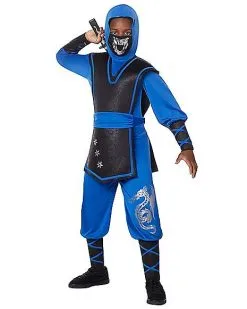 Spirit Halloween Kids Blue Ultimate Ninja Costume