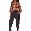 Spirit Halloween Adult Stay Spooky Flannel Shirt
