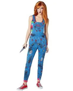 Spirit Halloween Adult Chucky Overalls Costume