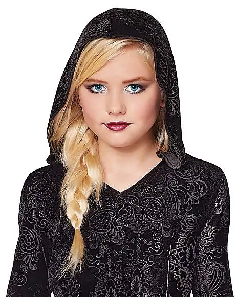 Spirit Halloween Kids Black Hooded Dress - Image 3