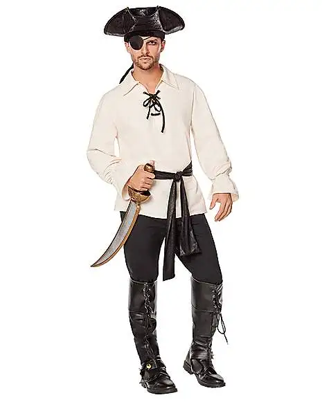 Spirit Halloween Pirate Shirt And Belt Costume Kit