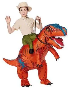 Spirit Halloween Kids Dinosaur Inflatable Ride-Along Costume