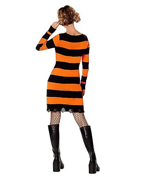Spirit Halloween Adult Pumpkin Sweater Dress - Image 2