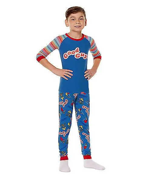 Spirit Halloween Kids Good Guys Chucky Pajama Set