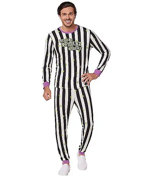 Spirit Halloween Beetlejuice Pajama Set