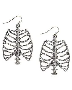 Spirit Halloween Skeleton Rib Cage Earrings