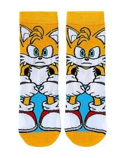 Spirit Halloween Tails Crew Socks - Sonic The Hedgehog